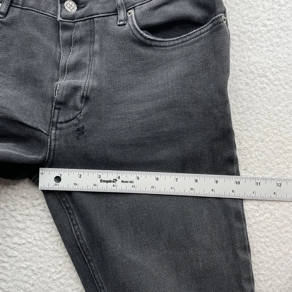 Ksubi Van Winkle Jeans Mens 33x31 Black Skinny Grunge Stretch Button Fly Surge